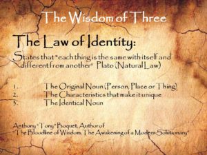 The Wisdom of Three Law of Identity