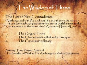 The Wisdom of Three Law of Non-Contradiction